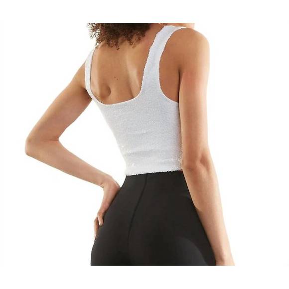 NEW COMMANDO sequin crop top in white - Picture 2 of 3